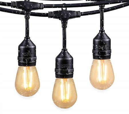 12 lumières principales de ficelle d'ampoule de S14 LED, 24 lumières extérieures de ficelle de pi